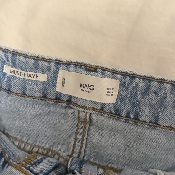 Mango Mini Denim Mini Skirt Small - Picture 3 of 4